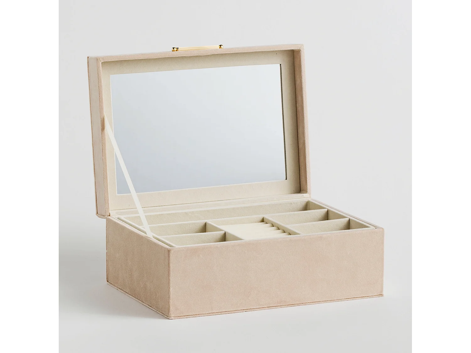 Boîte À Bijoux Nappo Beige Moyen 11 x 17.5 x 24.5