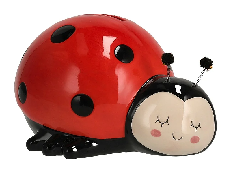 Spardose Ladybug mittelrot 9 x 12 x 15