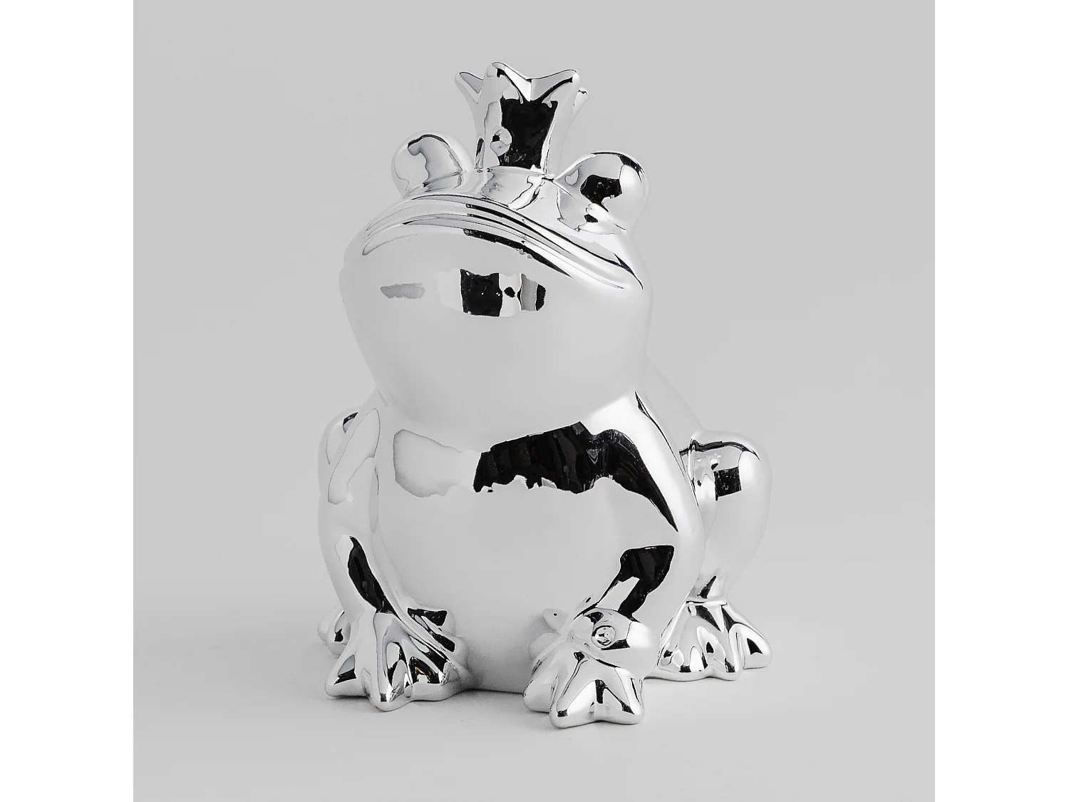 Spardose Frogso Mittelsilber 19x15x17