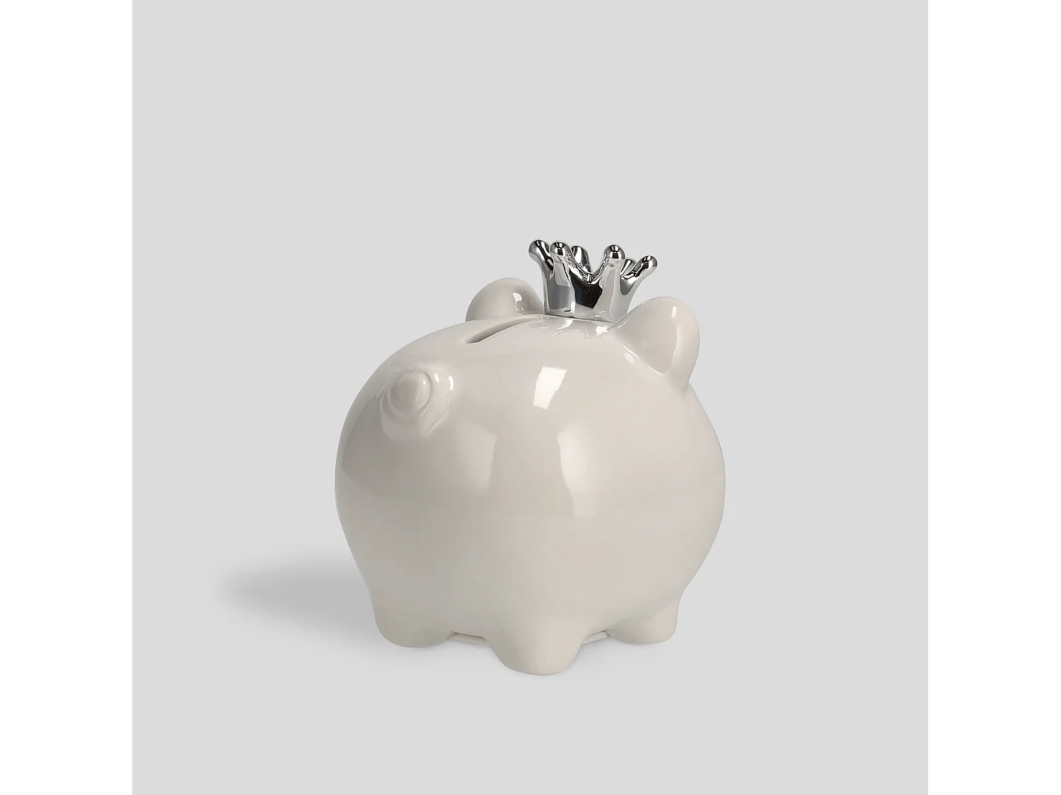 Tirelire Glampigi blanc moyen 12 x 10 x 11.5