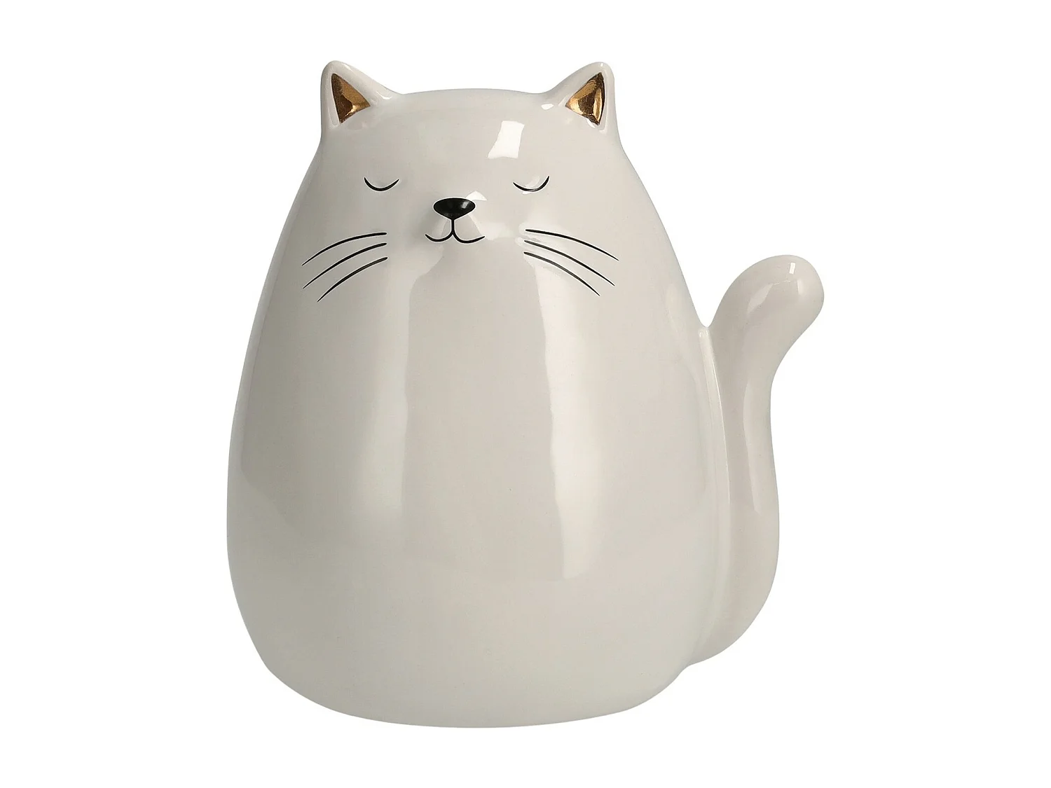 Tirelire Minimik blanc brillant 16 x 12 x 14.5