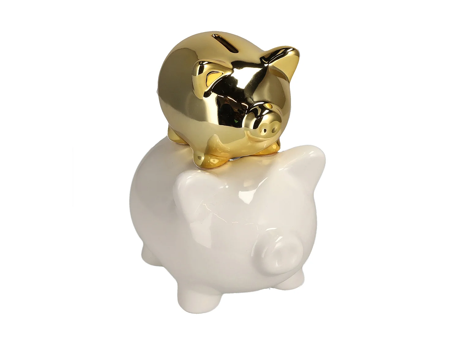 Tirelire Theirmoney or moyen 18.5 x 12 x 17