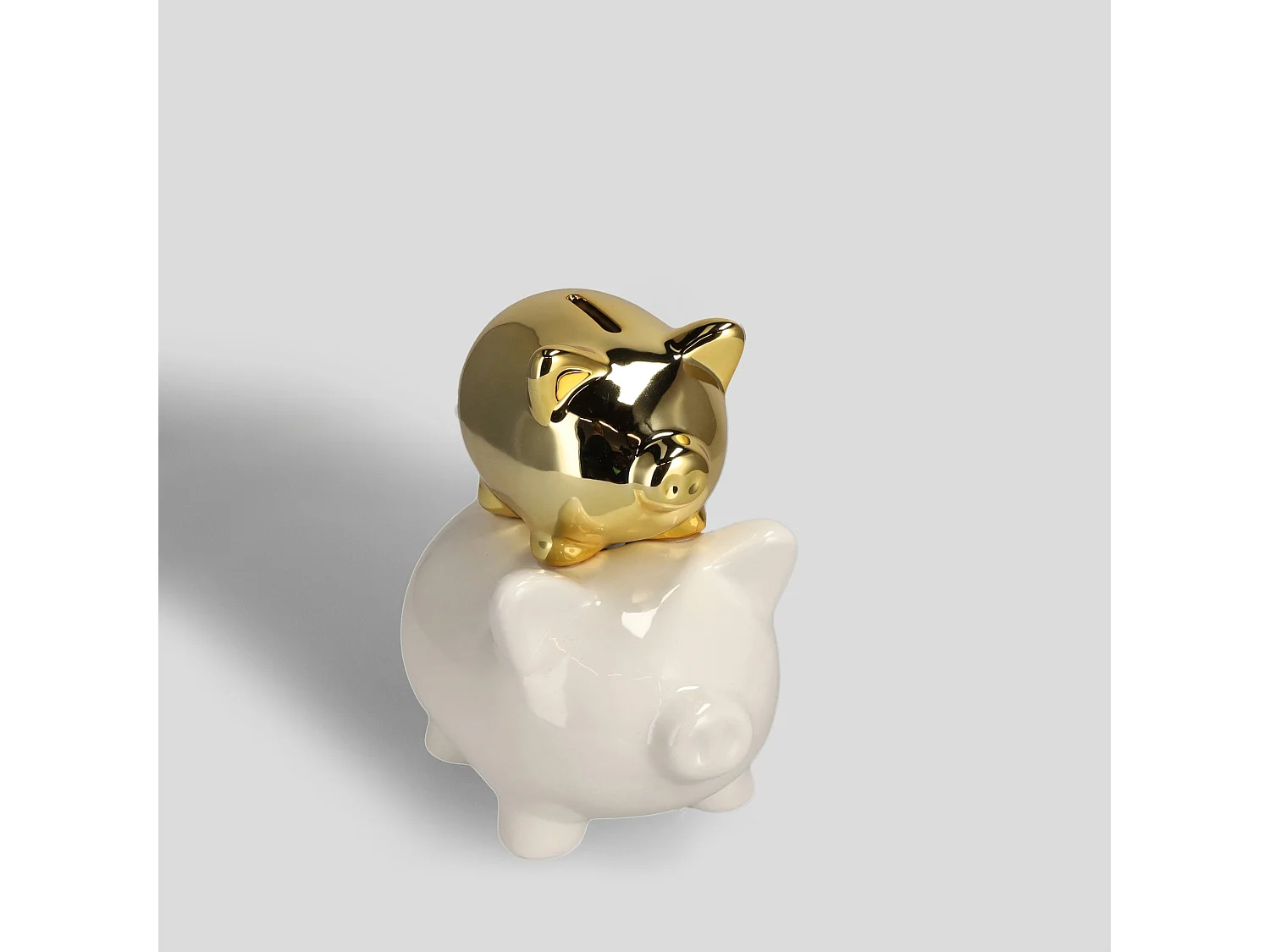 Tirelire Theirmoney or moyen 18.5 x 12 x 17