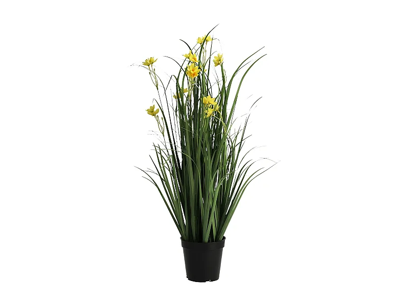 Kunstblumen Flowergrass mittelgelb 70 x 35