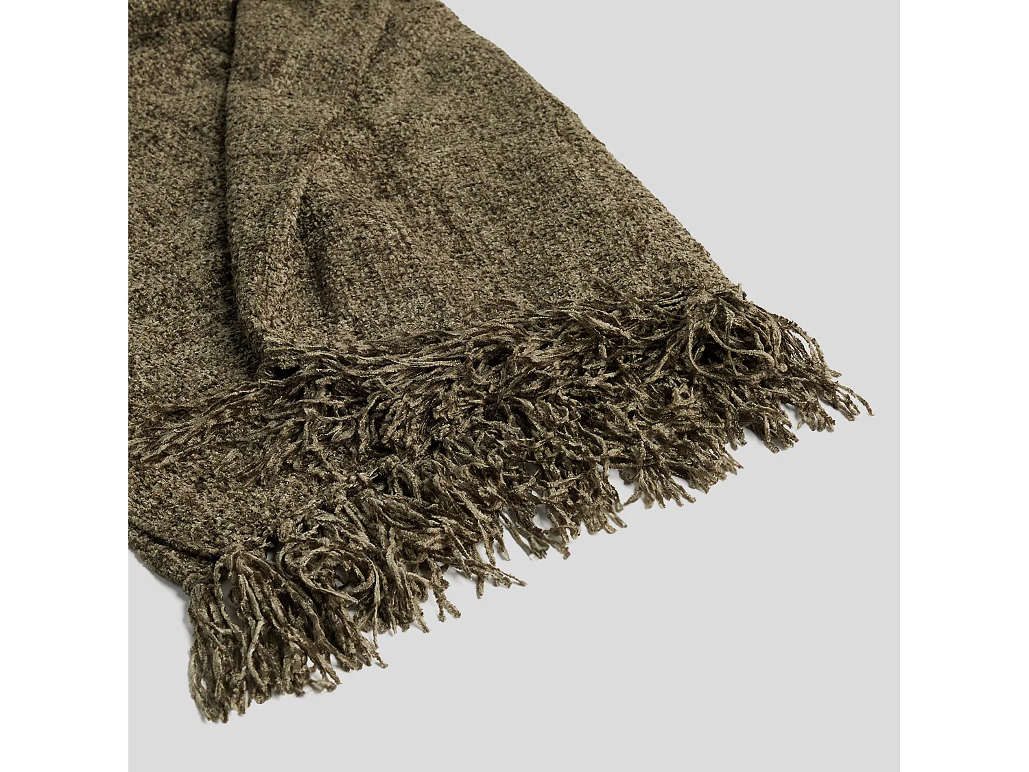 Couverture Uni Vert Foncé Microfibre 130x170 avec Pompons