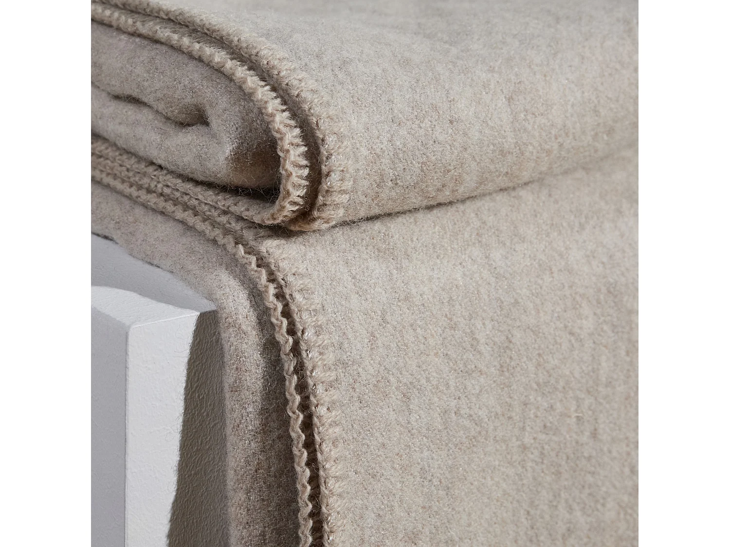 Wolldecke Velti 130x170 cm - Beigefarben, Waschbar