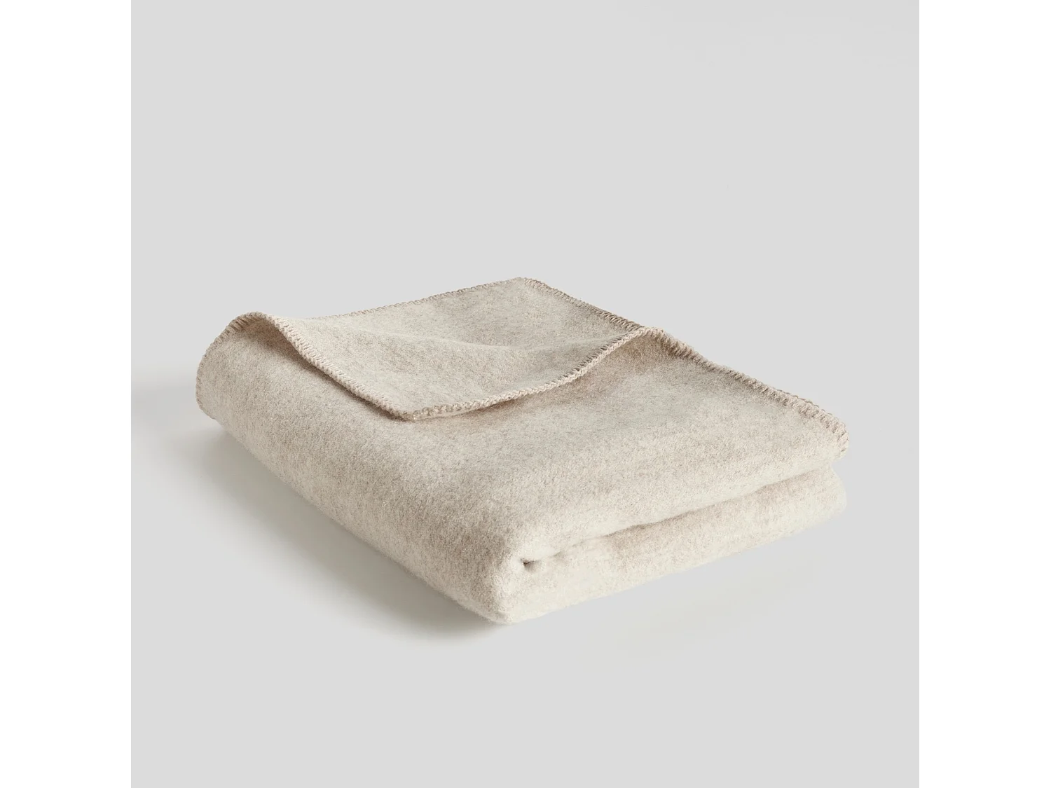 Wolldecke Velti 130x170 cm - Beigefarben, Waschbar