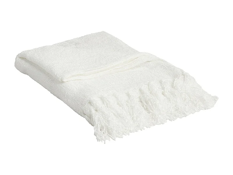Couverture Unicolore Velosi Blanc en Microfibre 130x170 cm