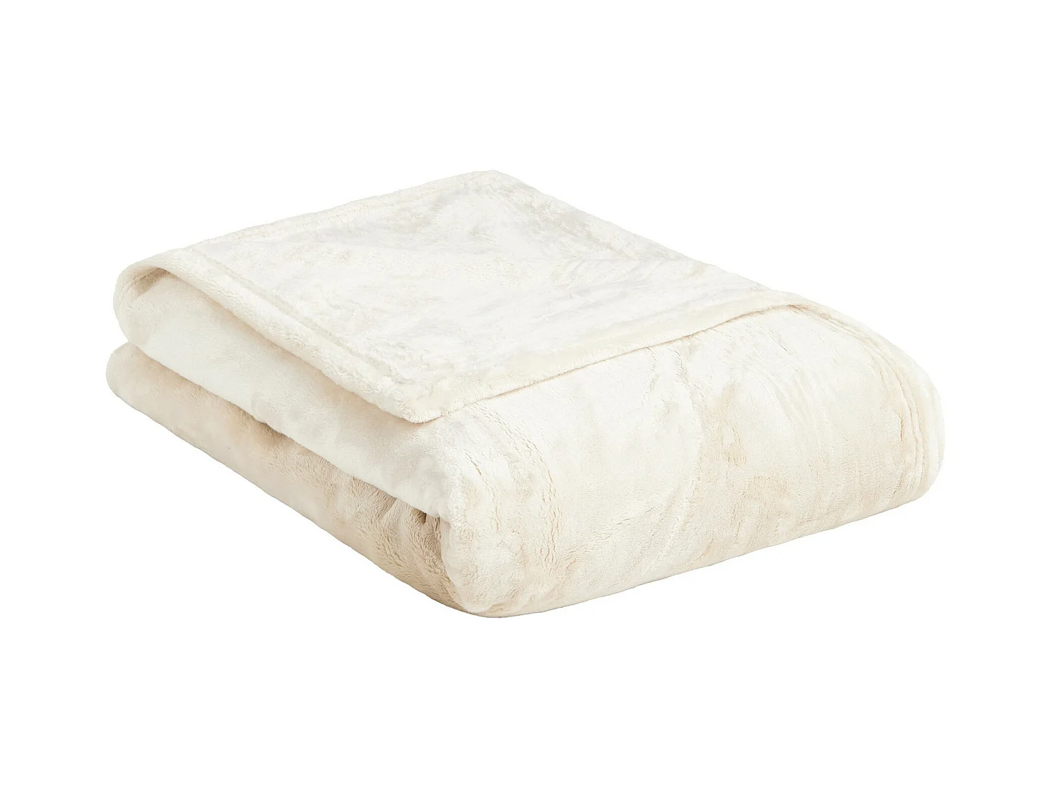 Plaid Douillet en Microfibre Beige Clair 150x200cm