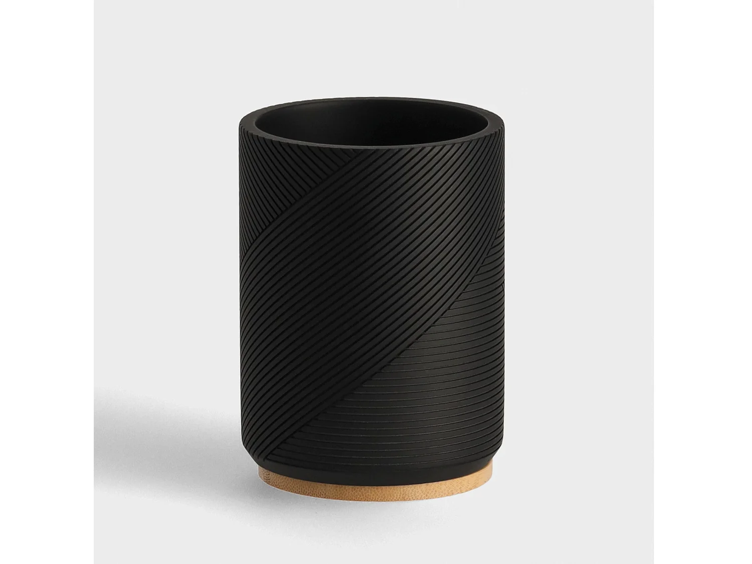 Tasse De Salle De Bain Raveno Noir Moyen 11 x 7.8