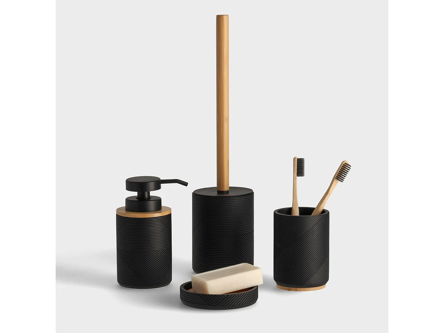 Tasse De Salle De Bain Raveno Noir Moyen 11 x 7.8