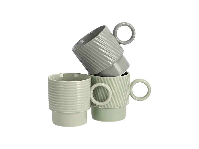 Becherset Corell mittelgrün 10 x 14 x 9.4