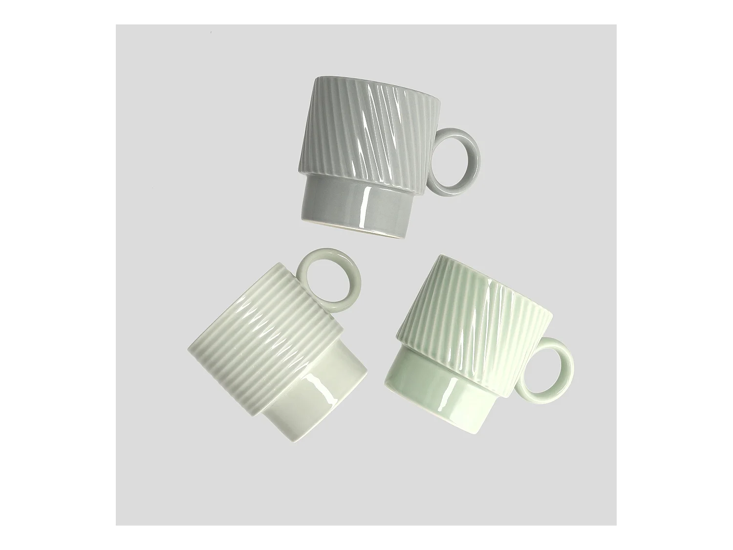 Ensemble De Tasses Corell Vert Moyen 10 x 14 x 9.4