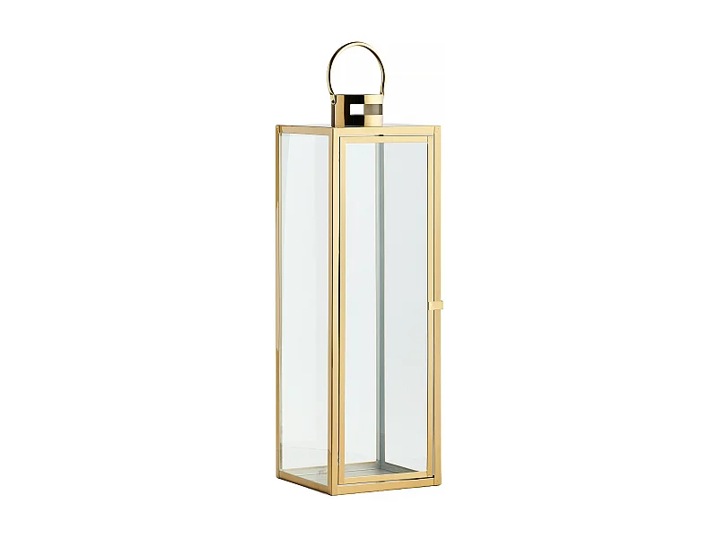 Laterne Ivory mittleres Gold 70 x 22 x 22