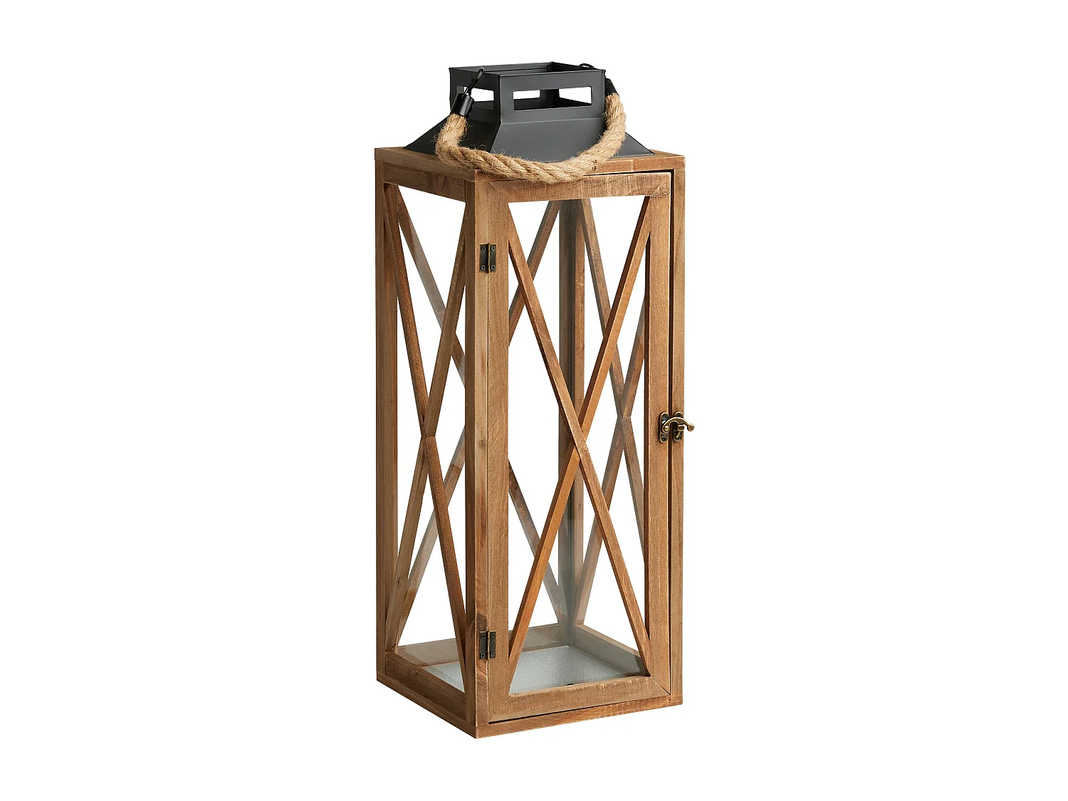 Laterne Argenteris Dunkelbraun Holzlöwe Rustikal