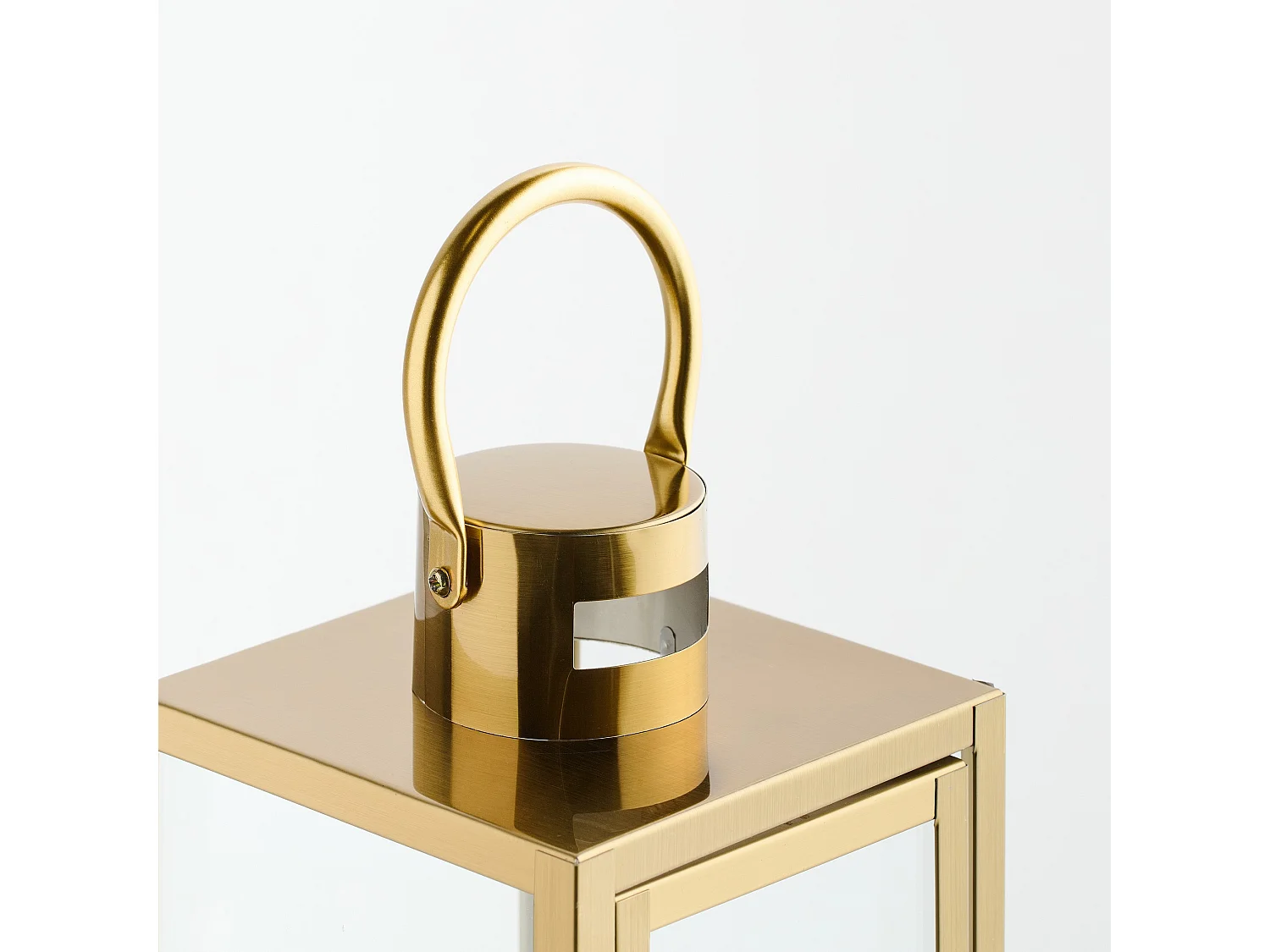 Laterne Ivory Mittelgold 39x14x14