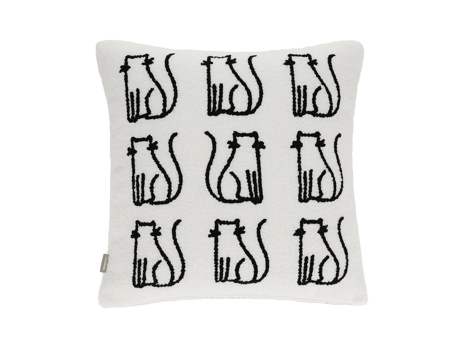 Housse De Couette Brodée Katzo Blanc Moyen 45 x 45