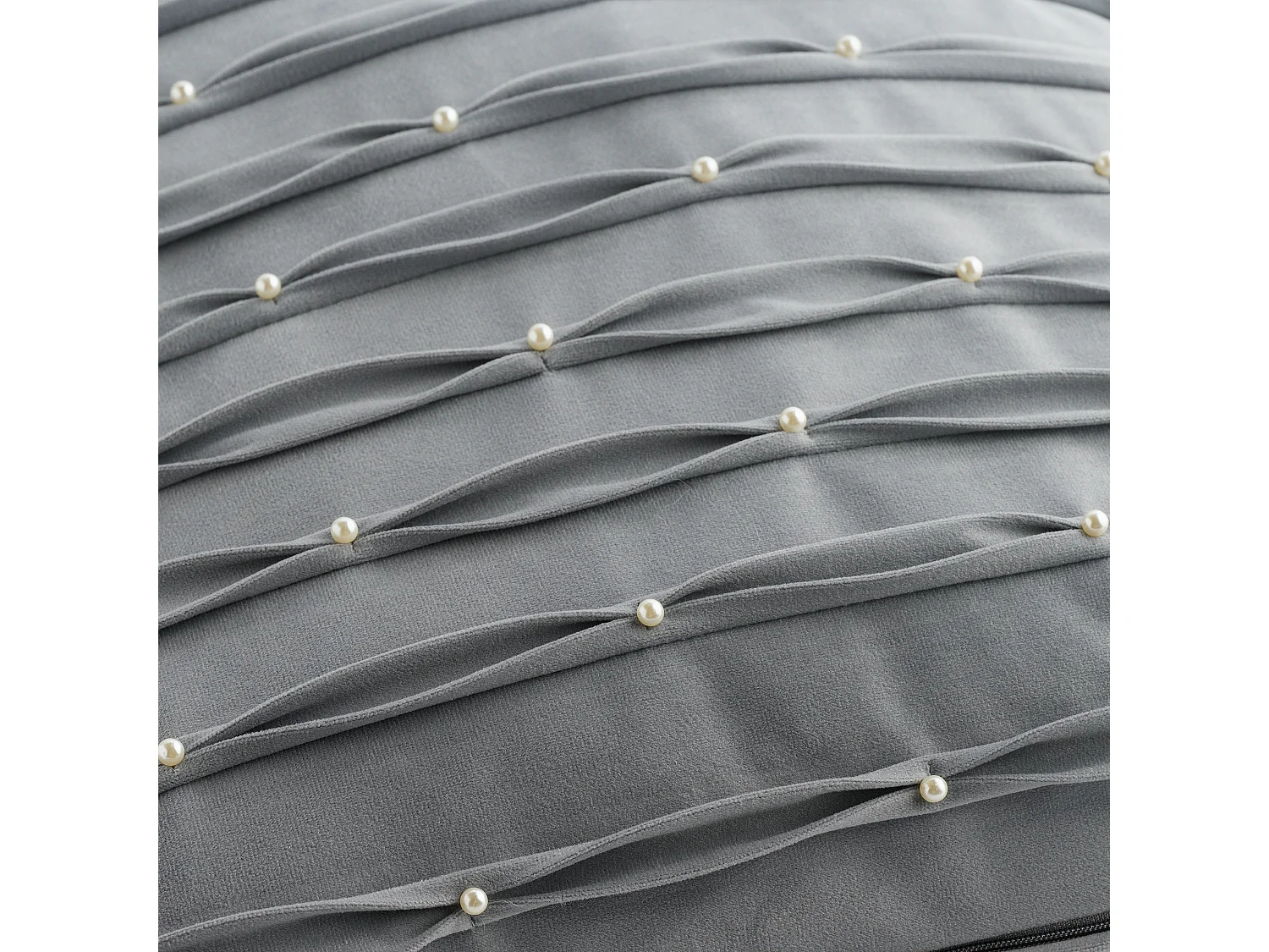 Housse De Couette Perline Gris Foncé 45 x 45