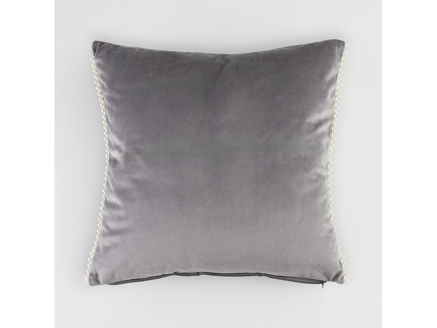 Kissenbezug Aus Samt Patronis dunkelgrau 45 x 45