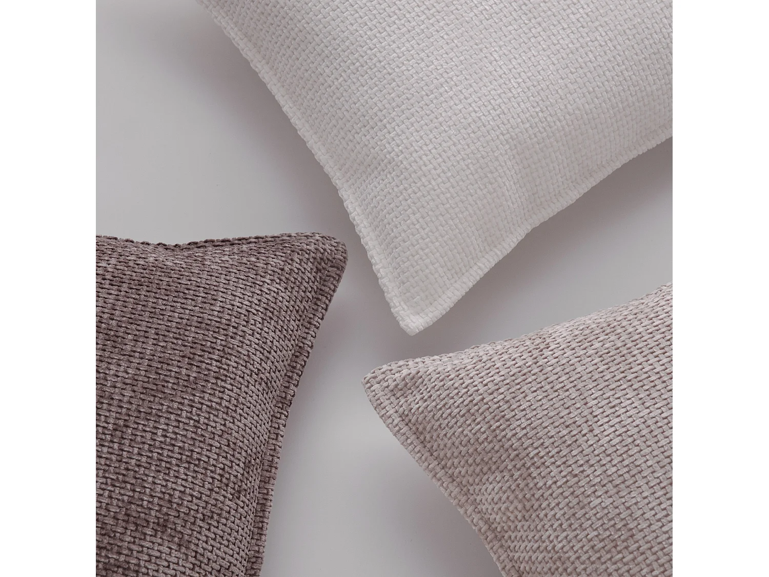 Housse De Coussin En Velours Leila Beige Moyen 45x45