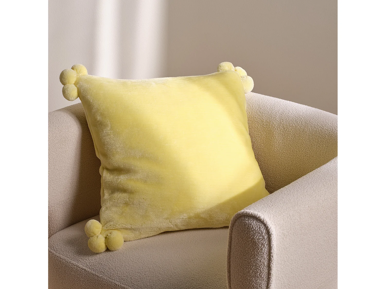 Kissenbezug Cabo Blassgelb 45 x 45 cm