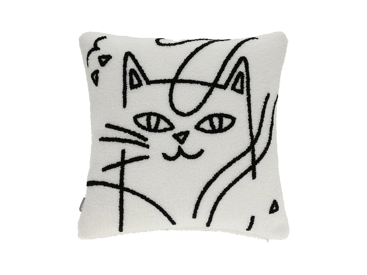 Housse De Couette Brodée Katzo Noir Moyen 45 x 45