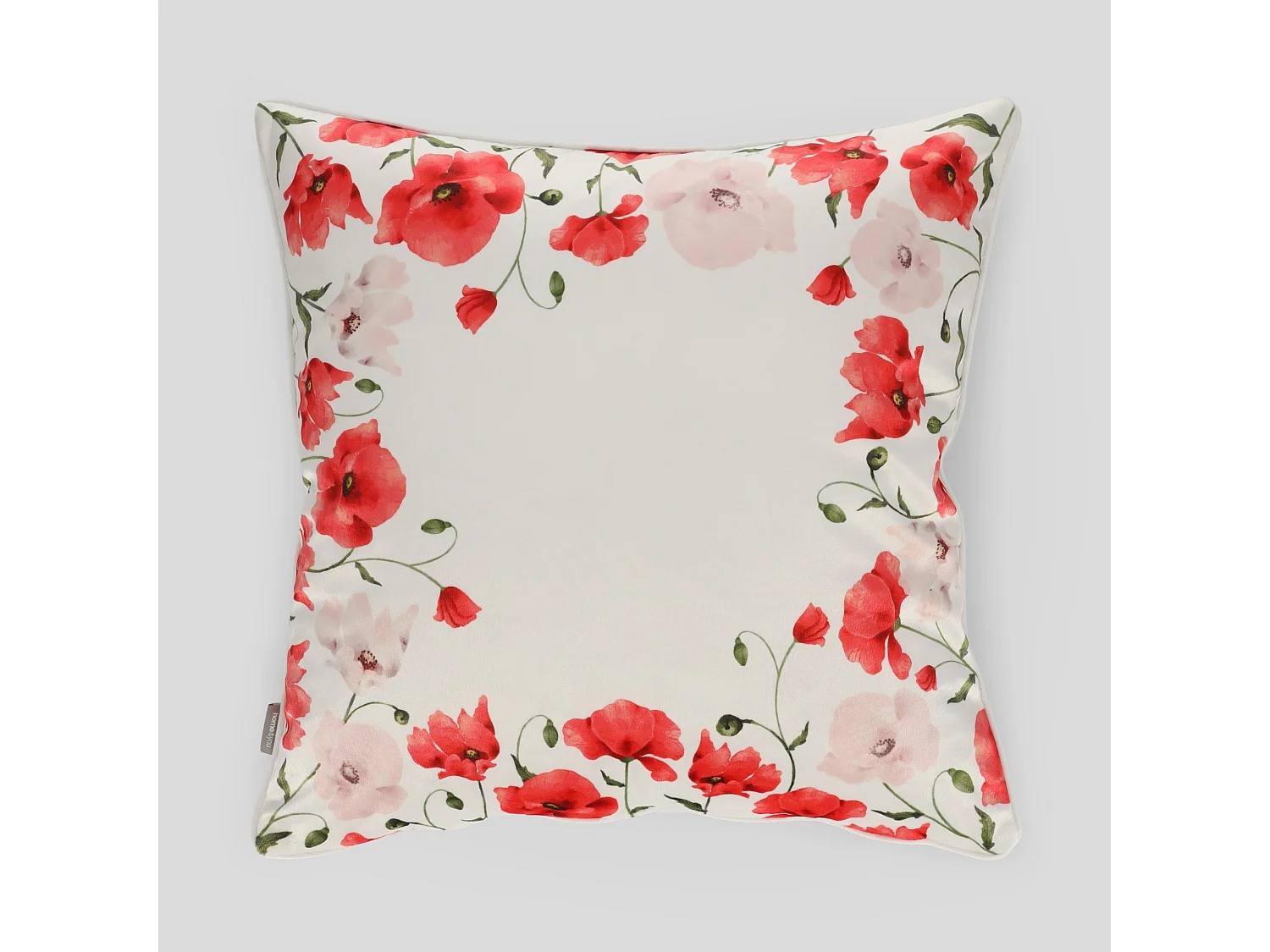 Housse De Coussin En Velours Popini Rouge Moyen 45x45