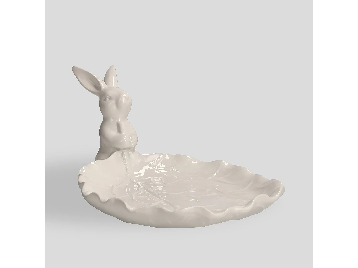 Plateau Whitebunni blanc moyen 12.8 x 29 x 19.8