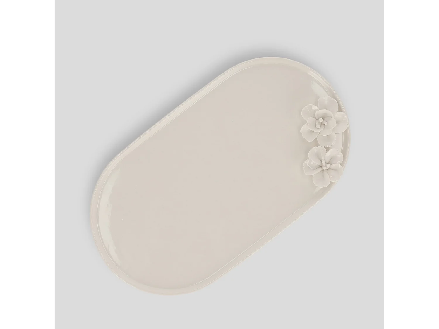 Plateau Décoratif Celine Blanc Moyen 2 x 17 x 30