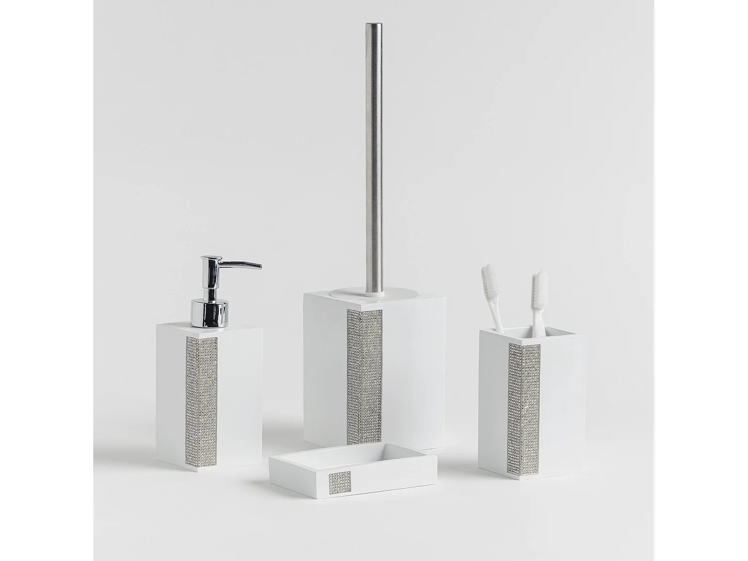 Eleganter Foyer Badspender aus Polyresin Weiß