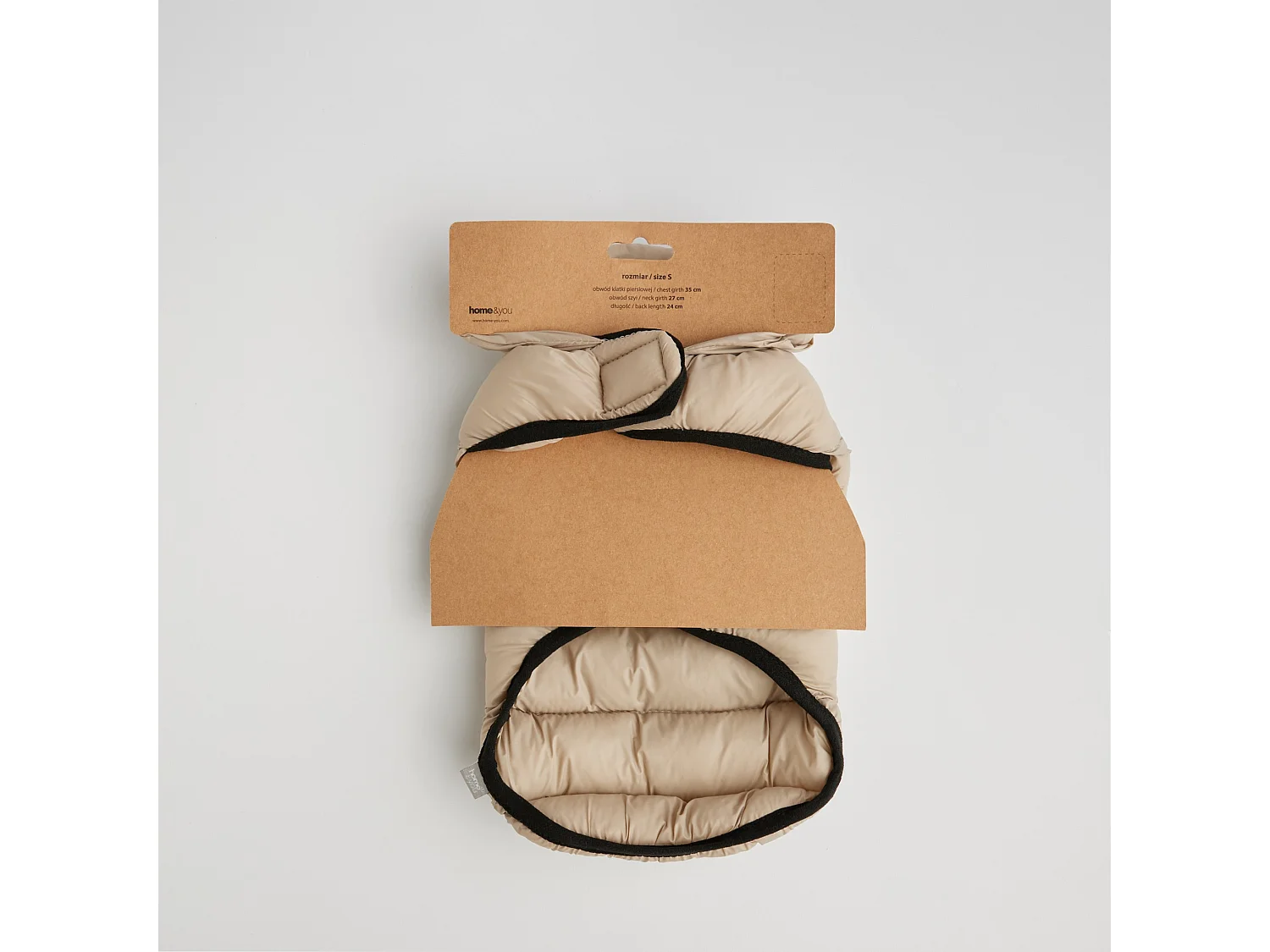 Vêtement Pour Animal Puffer Beige Foncé Taille S 35x24x27