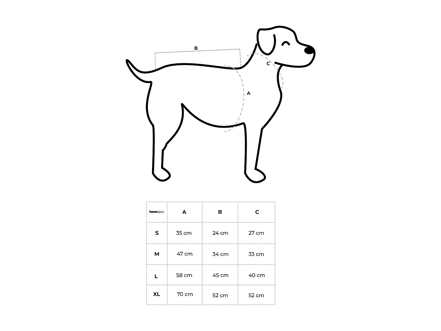 Haustier-Outfit Puffer mittelschwarz Größe S (35 x 24 x 27)