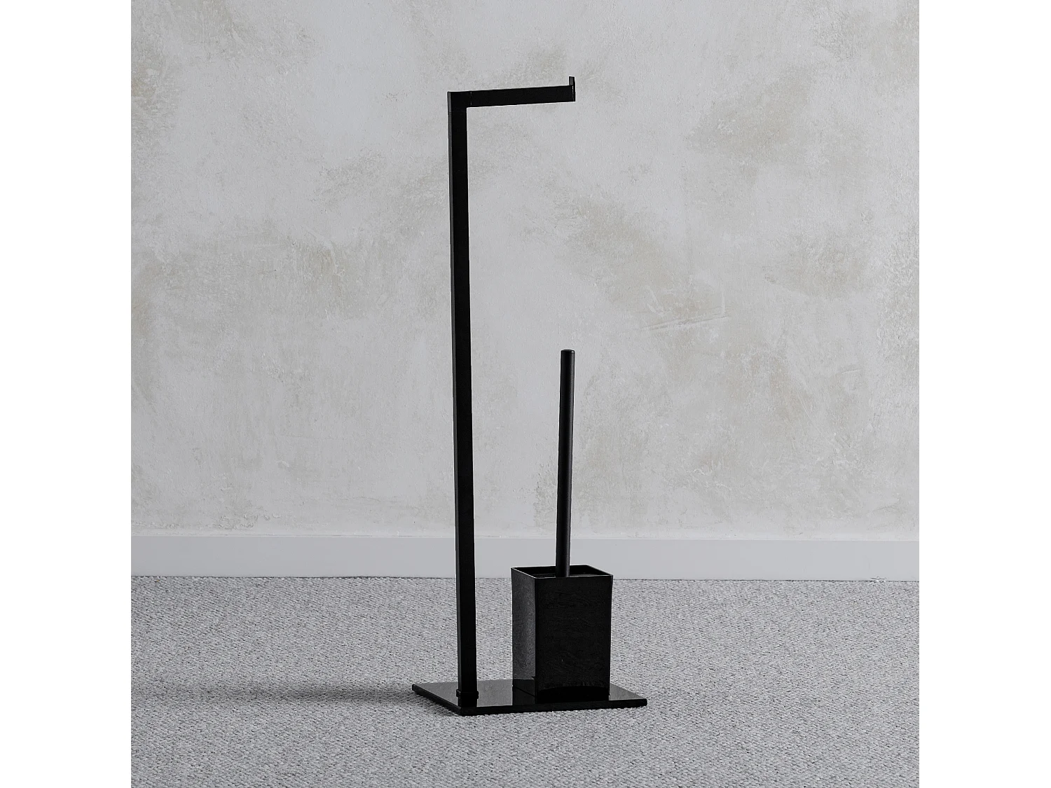 Halter Mit Toilettenbürste Pinvin mittelschwarz 69 x 22 x 18