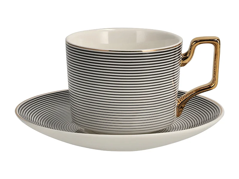 Tasse Mit Untertasse Astar mittelschwarz 7.5 x 15