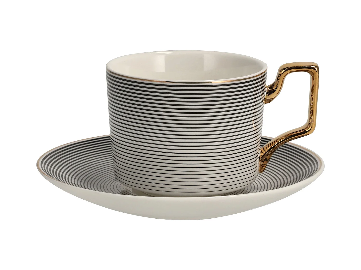 Tasse Mit Untertasse Astar mittelschwarz 7.5 x 15