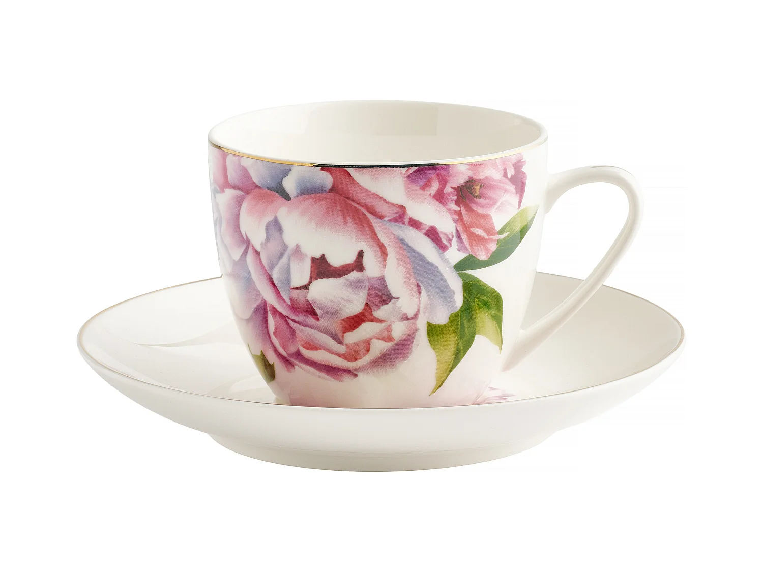 Tasse Avec Soucoupe Aurelis Moyen Multicolore 7.5 x 15.3