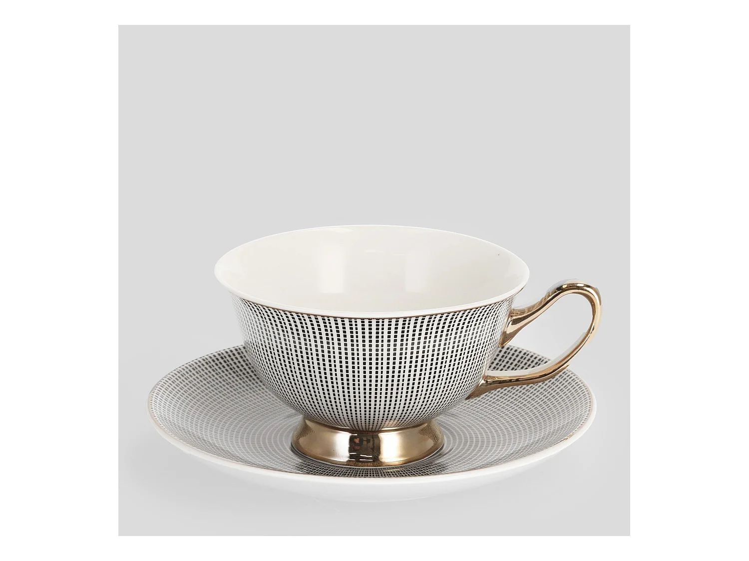 Tasse Mit Untertasse Dottie Mittelschwarz 15 x 15 x 15