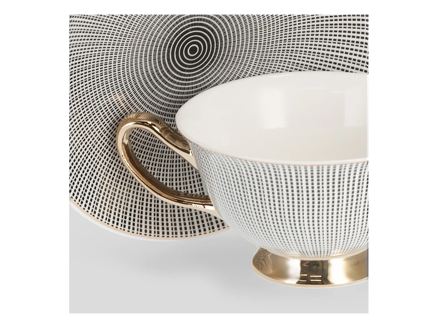 Tasse Mit Untertasse Dottie Mittelschwarz 15 x 15 x 15