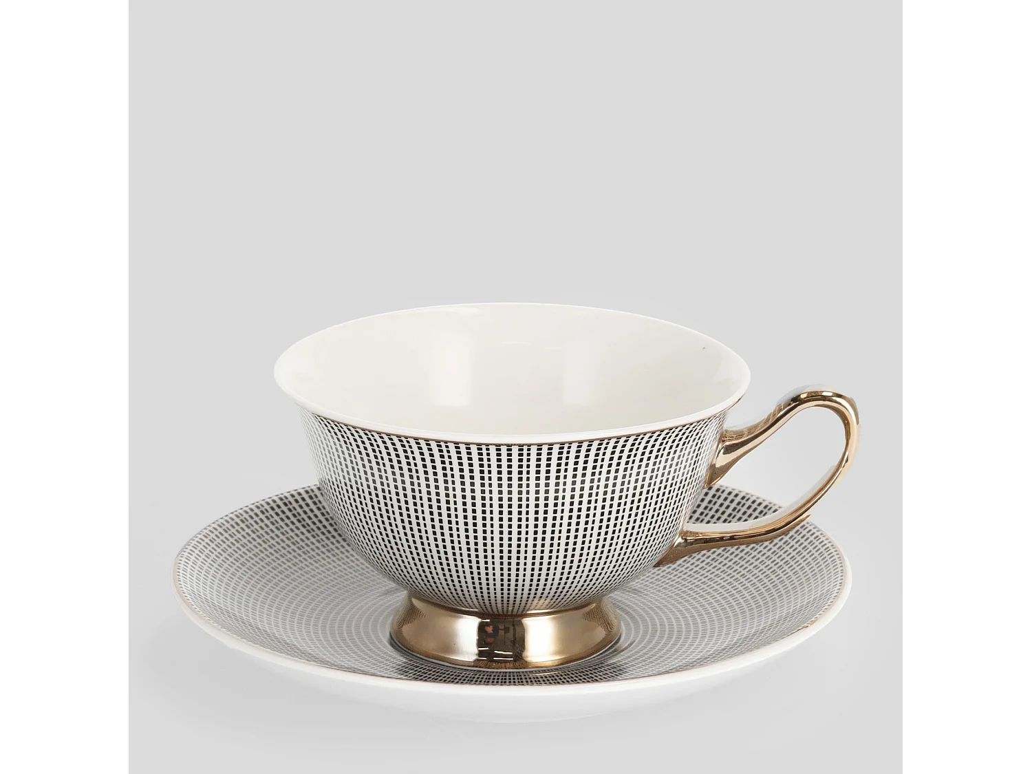 Tasse Mit Untertasse Dottie Mittelschwarz 15 x 15 x 15