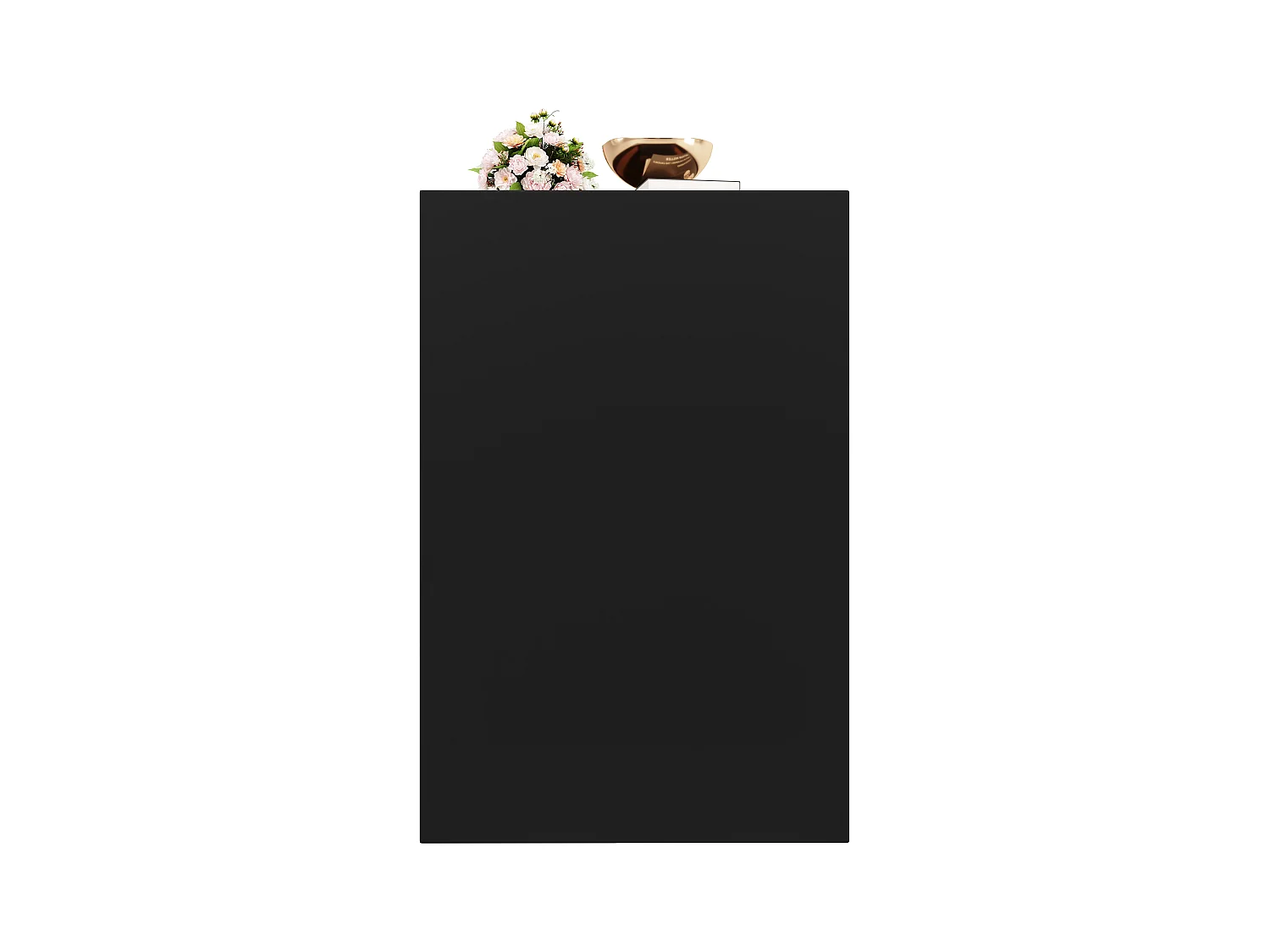 Keuken dressoir met deur - 120 x 40 x 75 cm - met 6 lades + LED's - MDF - zwart