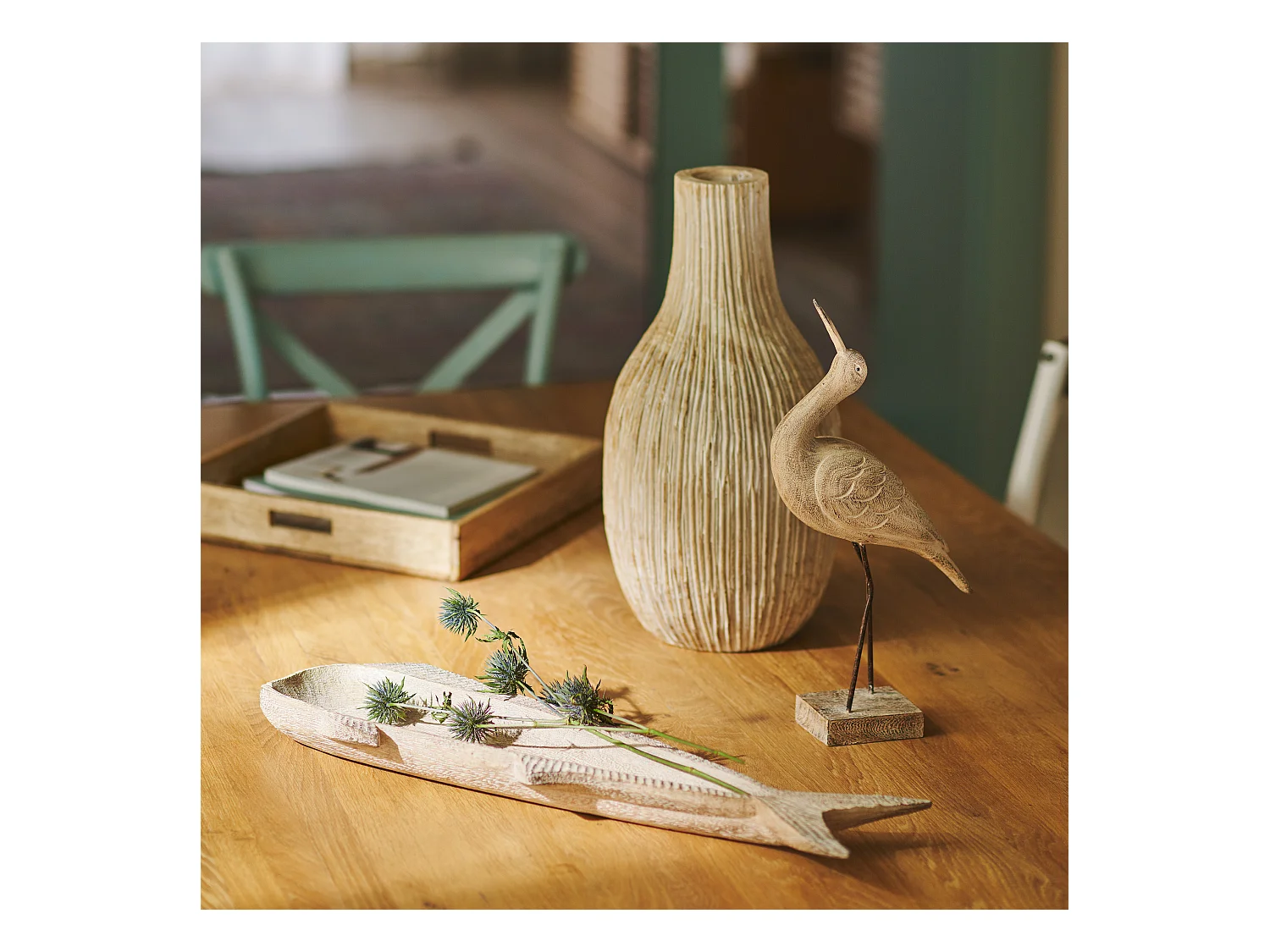 Vase Vernet mittleres Beige 42 x 21