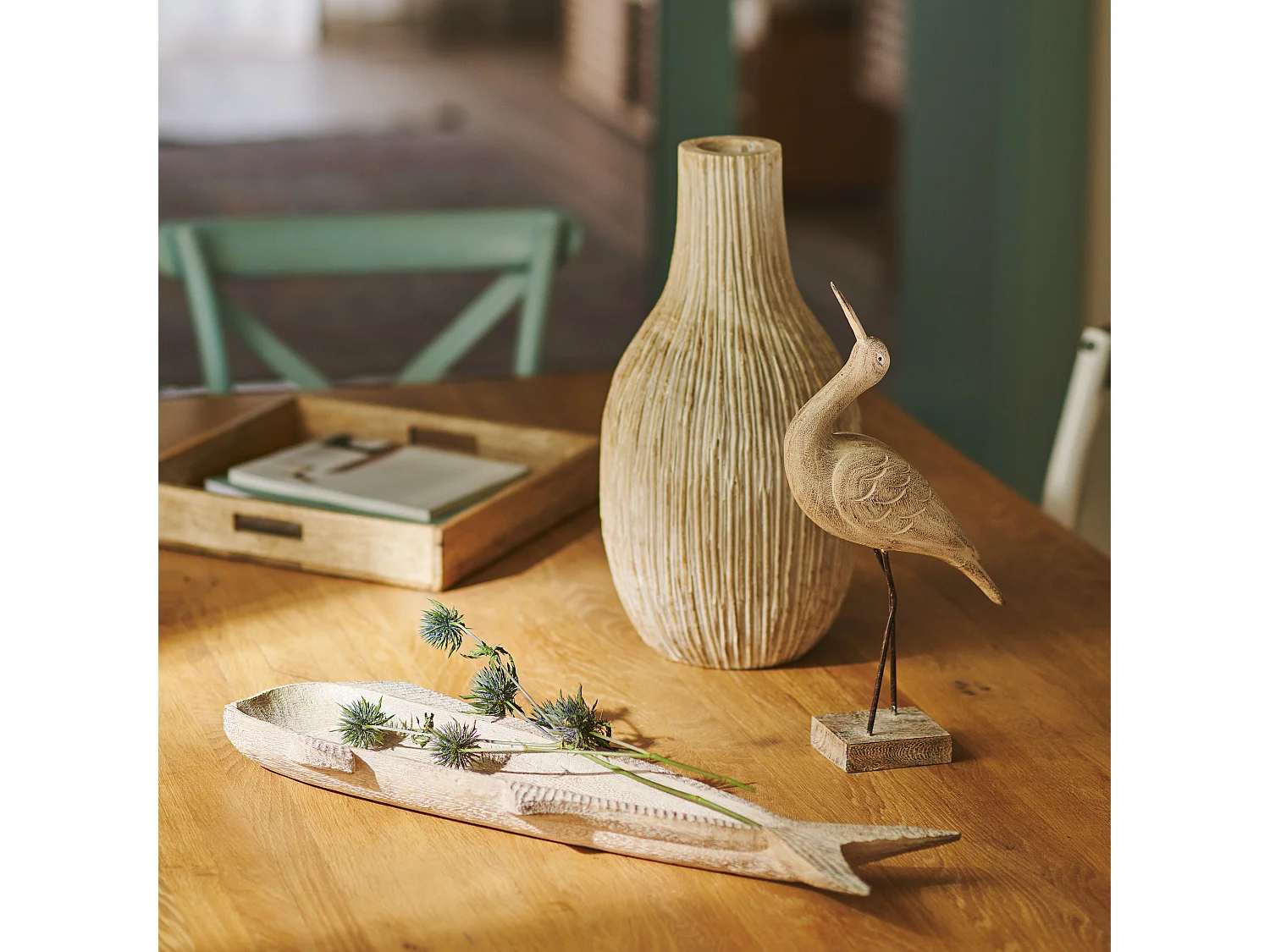 Vase Vernet mittleres Beige 42 x 21