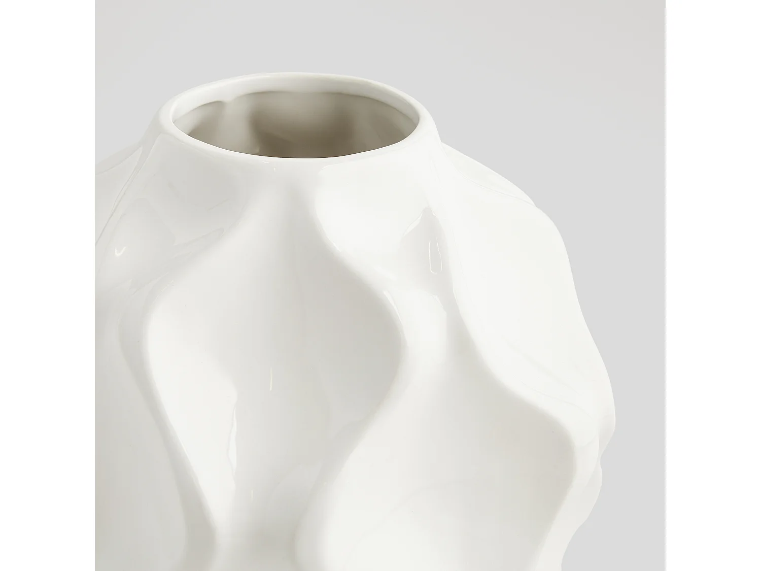 Vase Delon Mittelweiß 27 x 27,5 cm