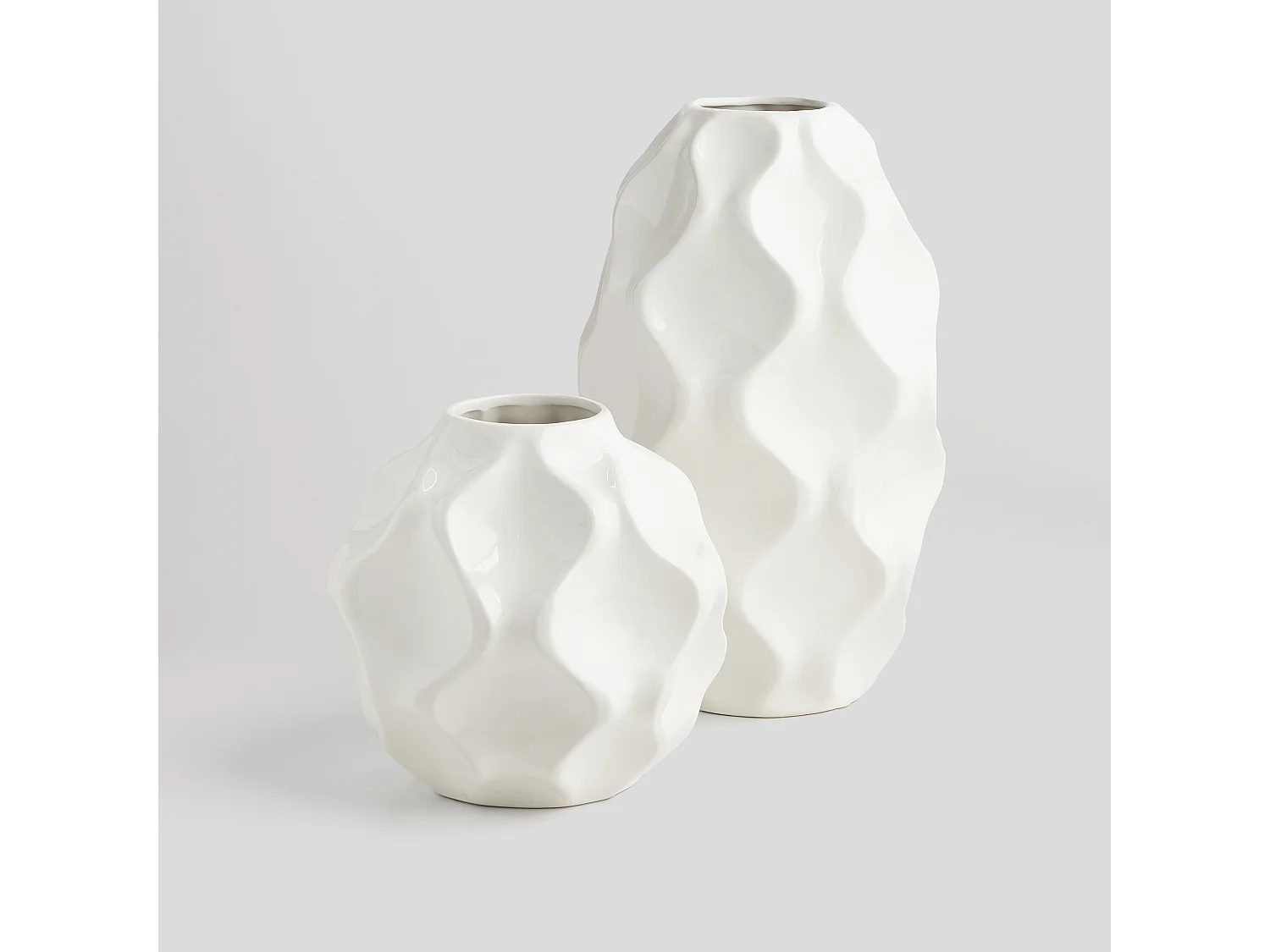 Vase Delon Mittelweiß 27 x 27,5 cm