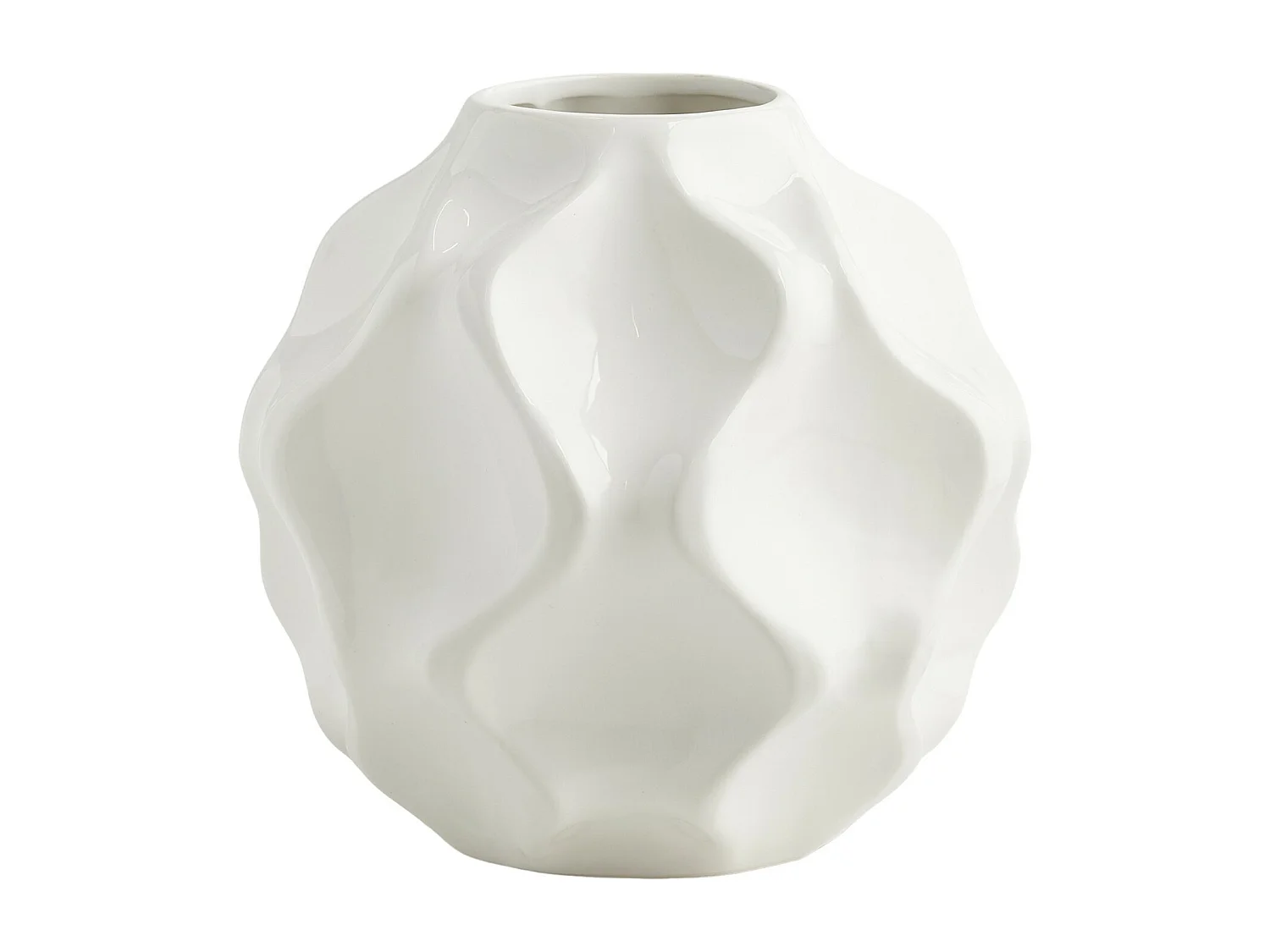 Vase Delon Mittelweiß 27 x 27,5 cm