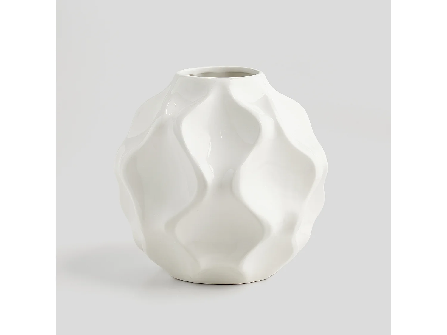 Vase Delon Mittelweiß 27 x 27,5 cm