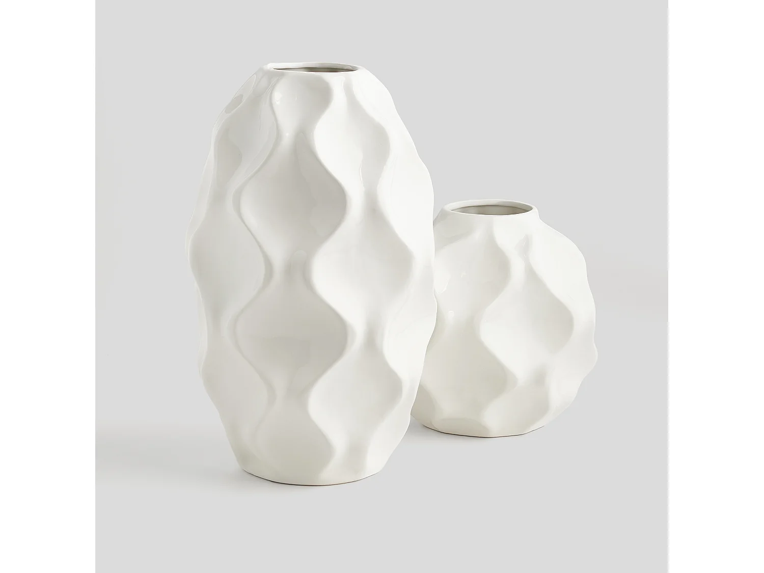 Vase Delon Mittelweiß 27 x 27,5 cm