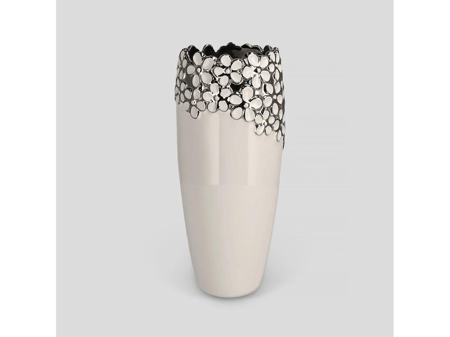 Vase Flosales Tube mittelweiß 33 x 14