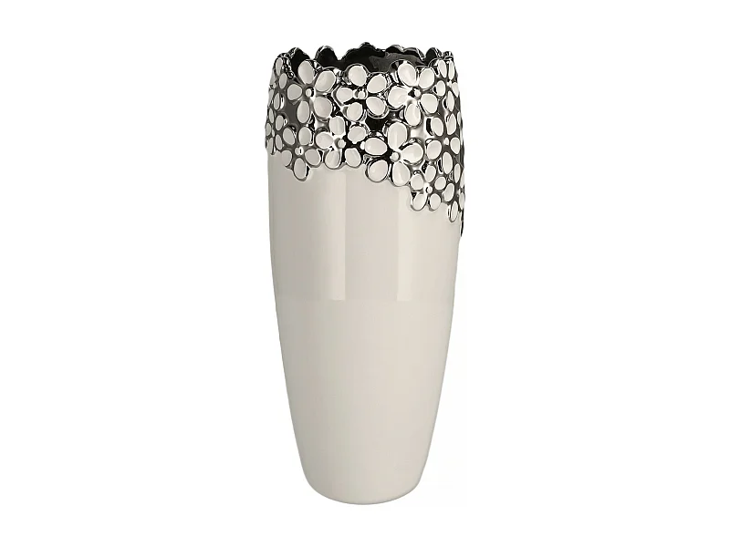 Vase Flosales tube blanc moyen 33 x 14
