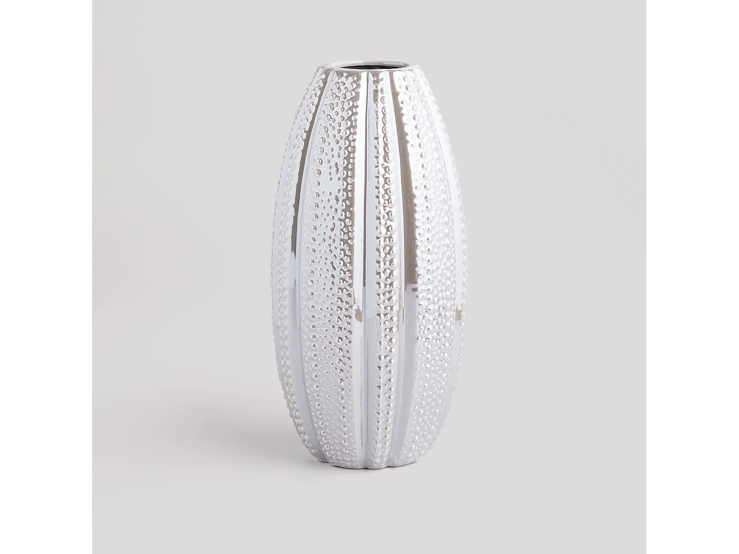 Vase Prao Helles Silber 30.5 x 15